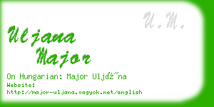 uljana major business card